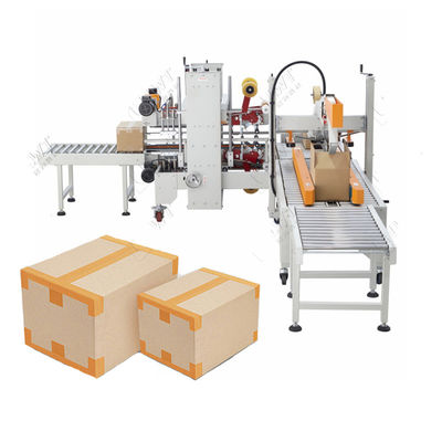 LWT Paketleme hattı Küçük kutu için otomatik yan üst ve alt karton kutu kesi Taper Sealer makinesi